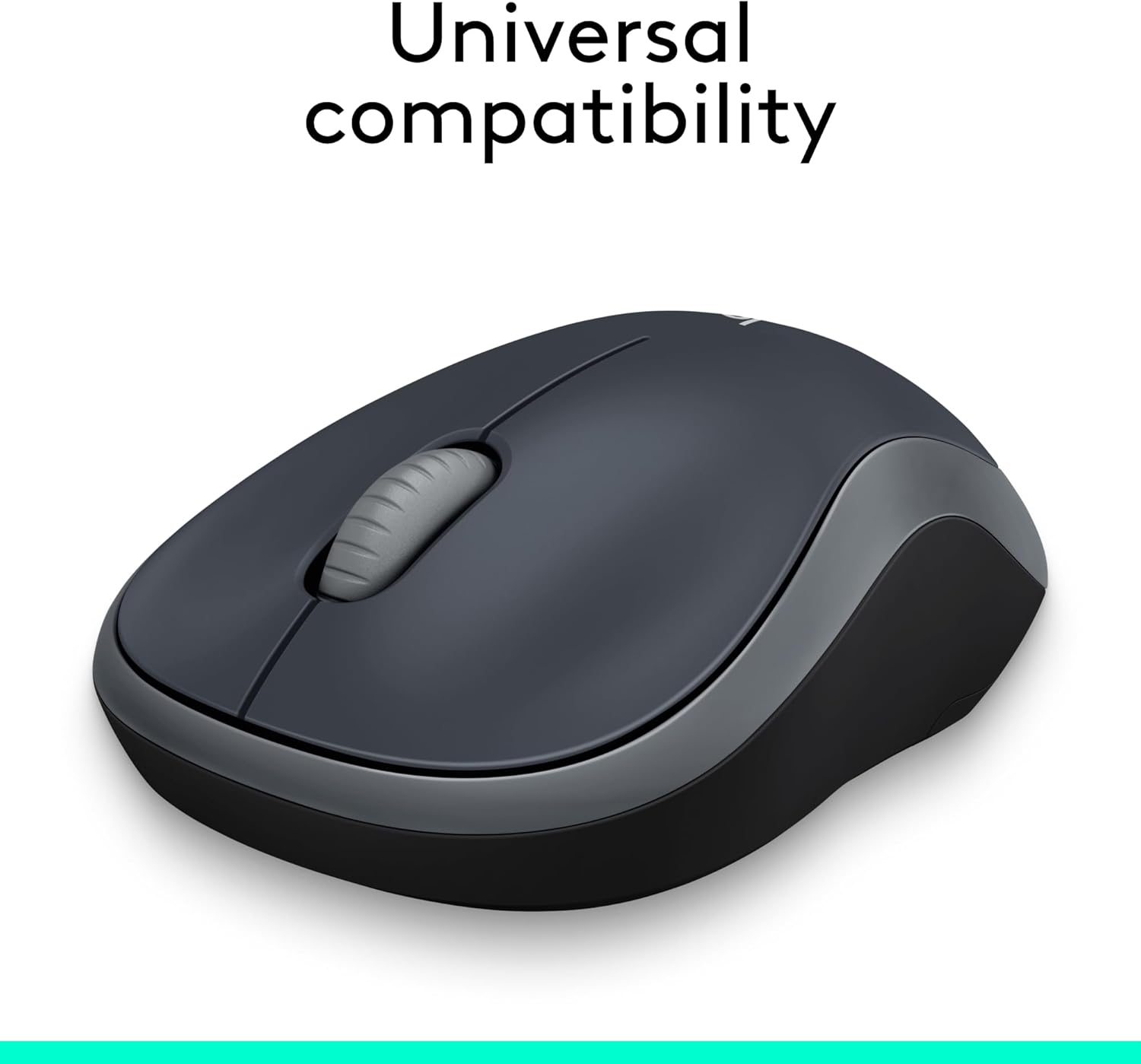M185 Wireless Mouse, 2.4Ghz with USB Mini Receiver, 12-Month Battery Life, 1000 DPI Optical Tracking, Ambidextrous, Compatible with PC, Mac, Laptop - Grey