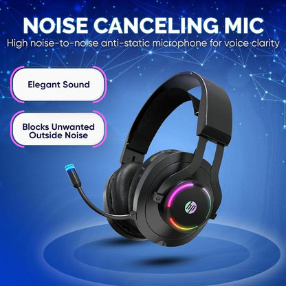 HP Gaming Headset with Microphone Wired over Ear Gaming Headphones with Mic for PS4 PS5 Xbox One Nintendo Switch PC Laptop Gamer Headset 3.5Mm Jack with Noise Cancelling and Led Light